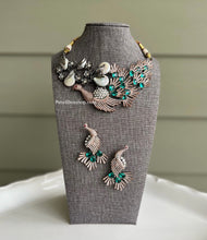 Load image into Gallery viewer, American Diamond Bird Baroque designer Necklace set