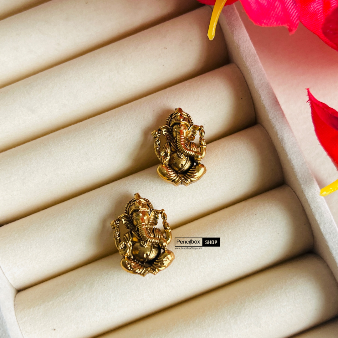 Ganesh 2025 gold earrings