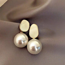 Load image into Gallery viewer, Enamel Paint Pearl Drop Stud Earrings ,women Stud earrings IDW
