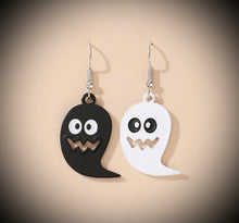 Load image into Gallery viewer, Halloween Black white Ghost Drop earrings IDW,we earrings
