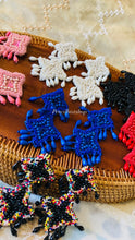 Load image into Gallery viewer, Handmade Fabric Beaded Earrings for women