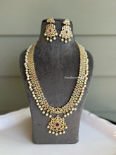 Load image into Gallery viewer, Multicolor Real Pearl cz Haram Necklace set
