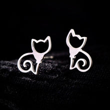 Load image into Gallery viewer, Animal Stainless Steel Silver Stud Earrings IDW
