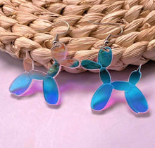 Load image into Gallery viewer, Poodle plate color Acrylic Stitching Earrings Comes in Gift box IDW
