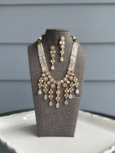 Load image into Gallery viewer, Rish 22k Gold plated White Tayani drop Premium Necklace set
