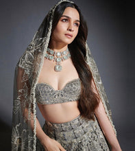 Load image into Gallery viewer, Alia bhatt American diamond Cz necklace choker set
