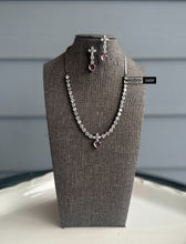 Load image into Gallery viewer, American diamond  Victorian Heart Simple dainty necklace set
