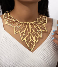 Load image into Gallery viewer, Designer Golden maple leaf Statement Necklace  IDW
