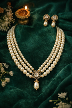 Load image into Gallery viewer, Premium Pearl Moissanite layered Necklace set
