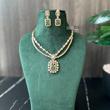 Load image into Gallery viewer, Tayani Gold plated Premium Cz Embedded Necklace set
