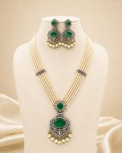 Load image into Gallery viewer, Pearl Mala Gold Plated 22k Tayani Necklace set
