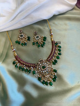 Load image into Gallery viewer, Premium Kemp Stone celebrity Inspired necklace set
