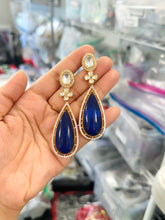 Load image into Gallery viewer, Premium Moissanite Big Stone Dangler earrings

