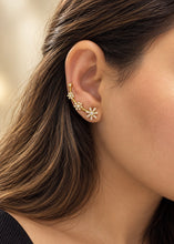 Load image into Gallery viewer, Cz Single line Ethnic Ear Cuff crawlers Temple earrings
