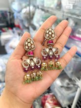 Load image into Gallery viewer, Premium Moissanite Elephant Jhumka earrings
