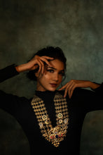 Load image into Gallery viewer, 92.5 multicolor Ghungroo Statement Oversized Kashmiri pachi kundan Necklace

