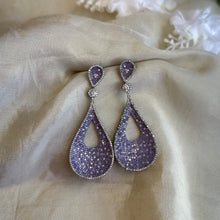 Load image into Gallery viewer, Invisible American Diamond Solitaire Dangling Earrings
