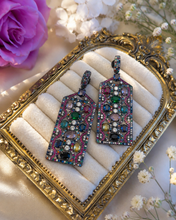 Load image into Gallery viewer, American Diamond Cz Invisible Multicolor Earrings
