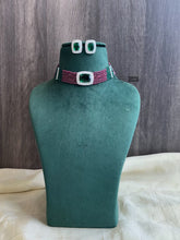 Load image into Gallery viewer, Premium Hydro Choker Crystal Beads American Diamond choker set
