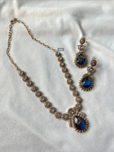 Load image into Gallery viewer, Dainty Single Line Semi Precious Moissanite Necklace set
