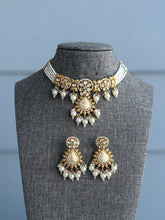Load image into Gallery viewer, Tayani Meenakari 22k gold plated Simple Dainty Choker necklace set

