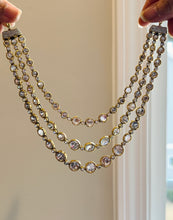 Load image into Gallery viewer, Dia mirza inspired Dainty three Layered 22k Gold Plated Long Mala Premium Tayani Necklace set

