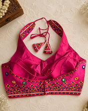 Load image into Gallery viewer, Halter Neck Mirror Embroidery Blouse (38-42)
