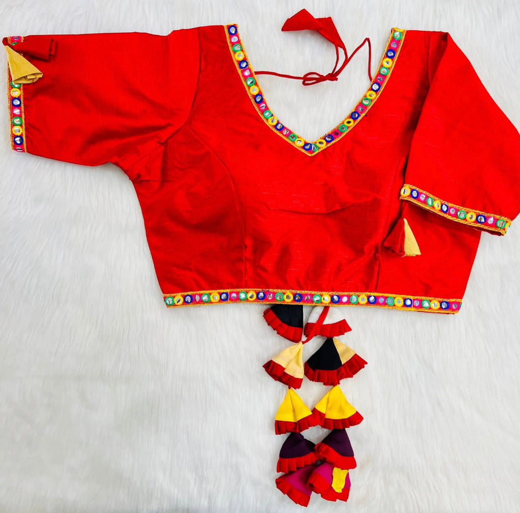 Simple  Foiled Mirror Embroidery Blouse 38-42