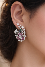 Load image into Gallery viewer, Solitaire Floral Butterfly Showstopper Premium Stud Earrings
