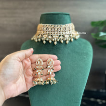 Load image into Gallery viewer, Tayani 22k gold Plated pearl Choker necklace set
