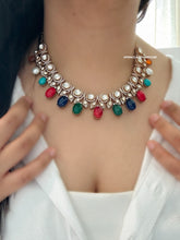 Load image into Gallery viewer, Multicolor Premium Doublet Moissanite Necklace set
