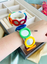 Load image into Gallery viewer, Handmade Pair of Mirror Fabric bangles
