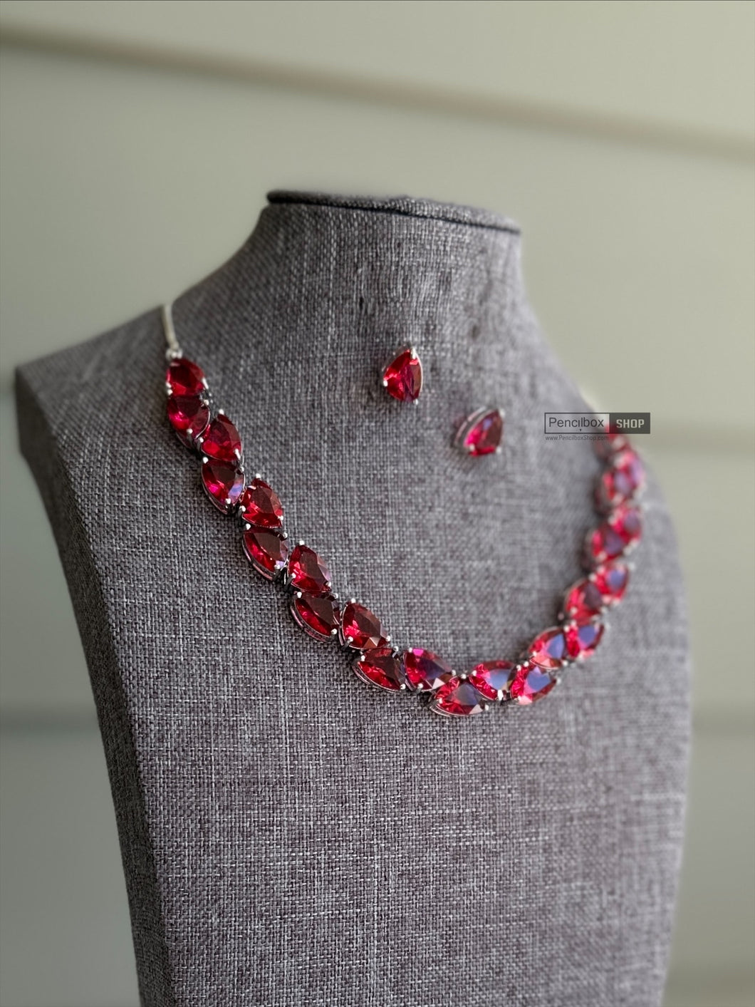 American diamond Swarovski Inspired Dainty necklace set