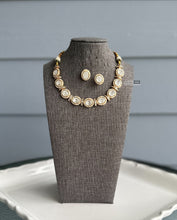 Load image into Gallery viewer, 22k Gold plated Tayani Single line Round Necklace set
