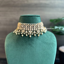 Load image into Gallery viewer, Tayani 22k gold Plated pearl Choker necklace set
