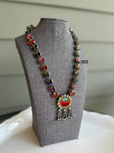 Load image into Gallery viewer, Multicolor Mirror long afghani Necklace
