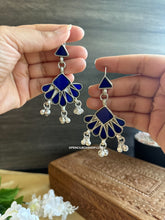 Load image into Gallery viewer, Afghani Mirror ghunghroo German silver Earrings
