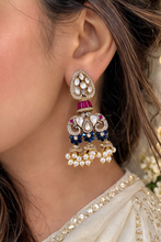 Load image into Gallery viewer, Premium Moissanite Elephant Jhumka earrings
