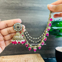 Load image into Gallery viewer, Mirror Jhumka Set with Sahara
