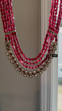 Load image into Gallery viewer, Ruby Celebrity inspired Layered Gold Plated Long Mala Premium Tayani Necklace
