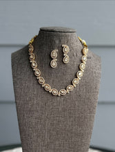 Load image into Gallery viewer, 22k Gold plated Tayani Single line Necklace set
