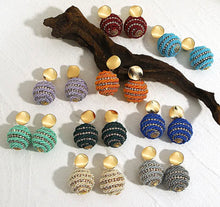 Load image into Gallery viewer, Bohemian round rhinestone ball earrings IDW
