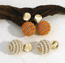 Load image into Gallery viewer, Bohemian round rhinestone ball earrings IDW
