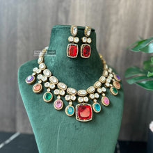 Load image into Gallery viewer, Moissanite Multicolor Doublet Premium Statement Necklace set
