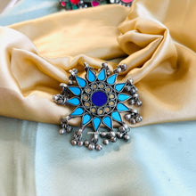 Load image into Gallery viewer, Afghani Real Mirror Adjustable ghungroo Ring
