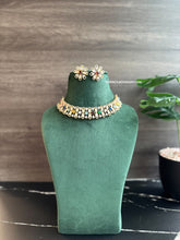 Load image into Gallery viewer, Prisha Golden Multicolor gold plated Tayani Choker Necklace set.
