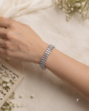 Load image into Gallery viewer, Silver Solitaire Tennis Diamond Look Bracelet
