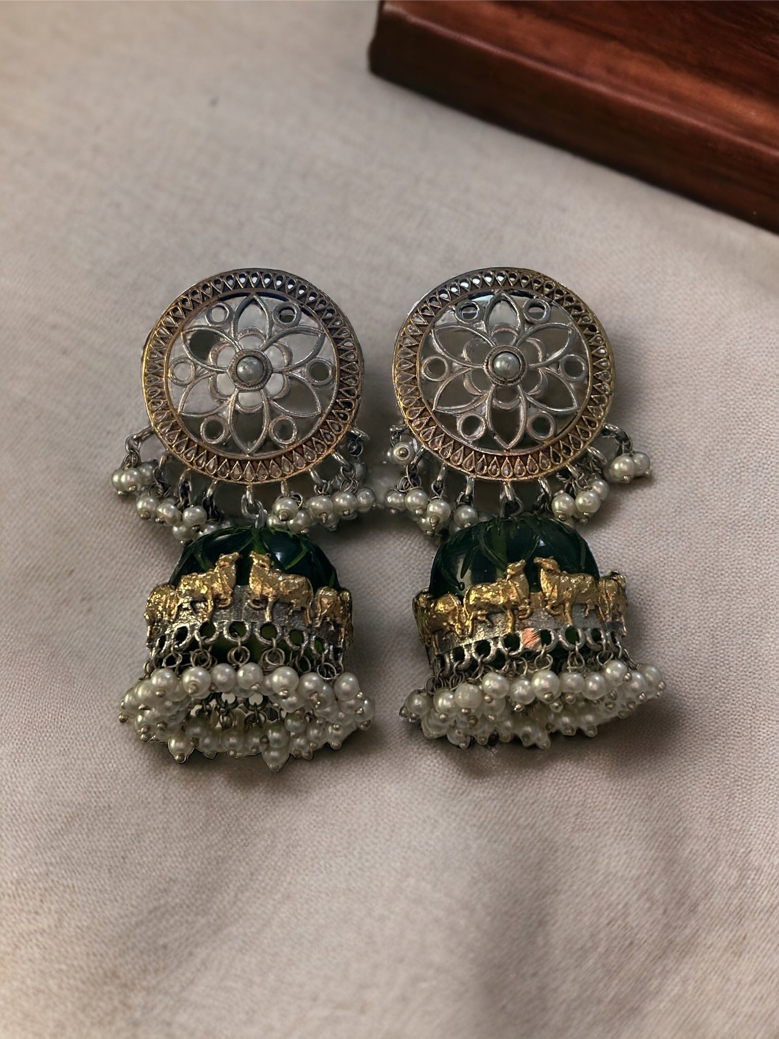 Wooden jhumka hotsell