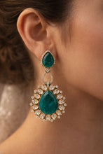 Load image into Gallery viewer, Premium Moissanite Doublet Golden Danglers earrings
