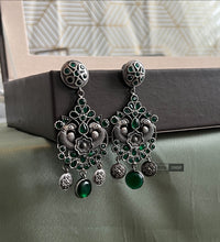 Load image into Gallery viewer, Peacock German silver earrings
